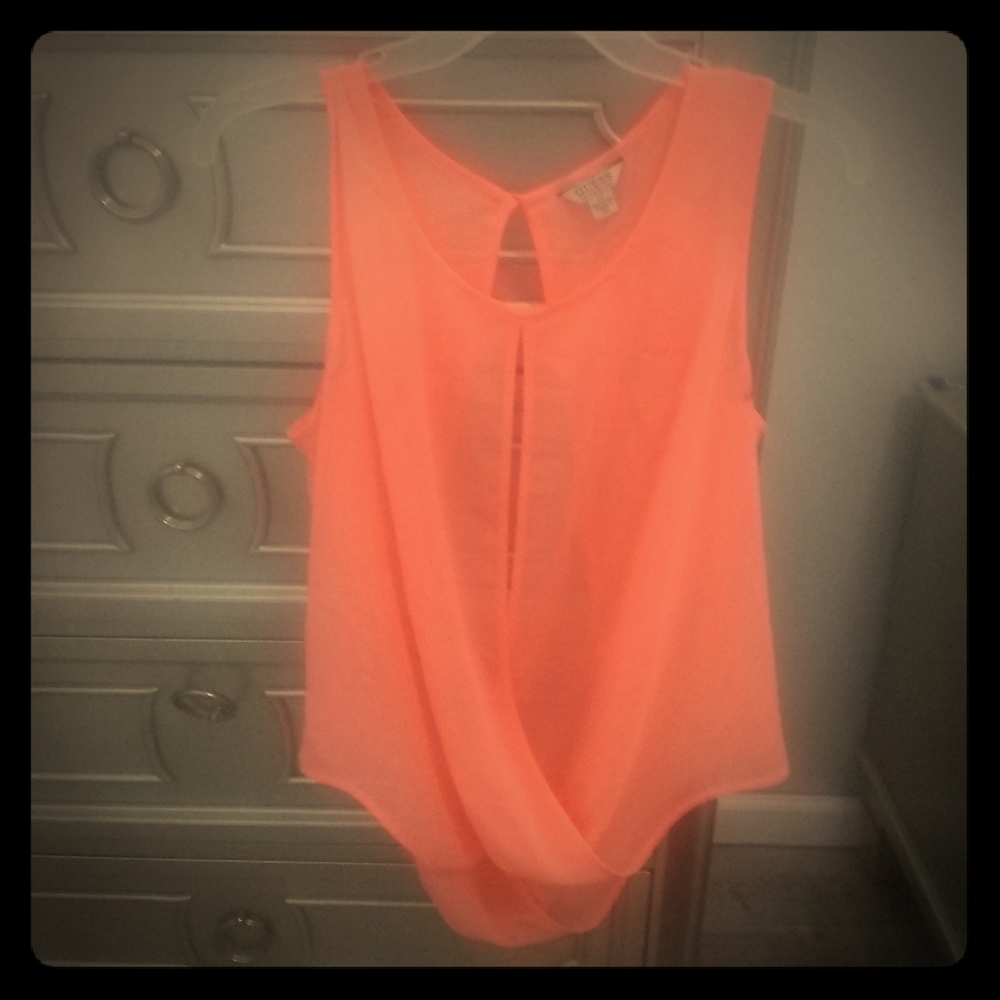 Coral/ Salmon Guess Sleeveless